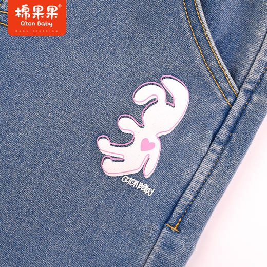 棉果果冬季新品女童加绒牛仔裤M422200423616 商品图2