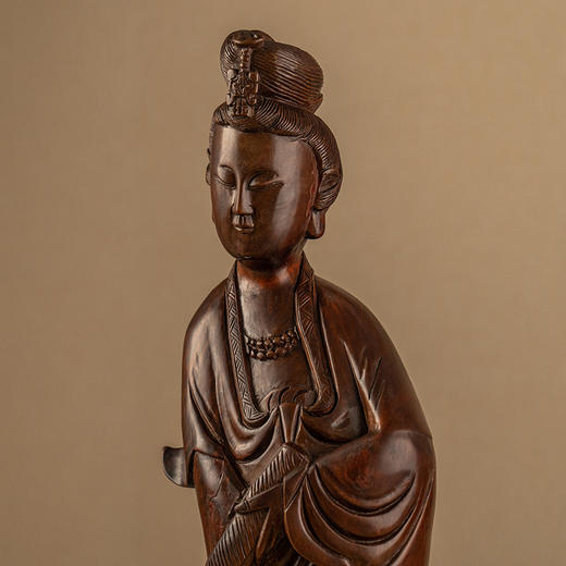 二十世纪 黄杨木雕观音像 商品图2