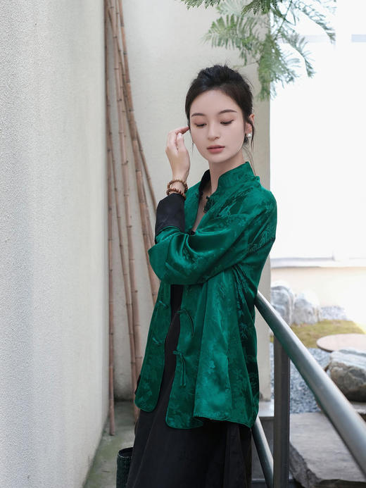 盛唐牡丹 |限量款/东方雅韵喜上眉梢真丝提花外套 (不夹棉) 商品图3