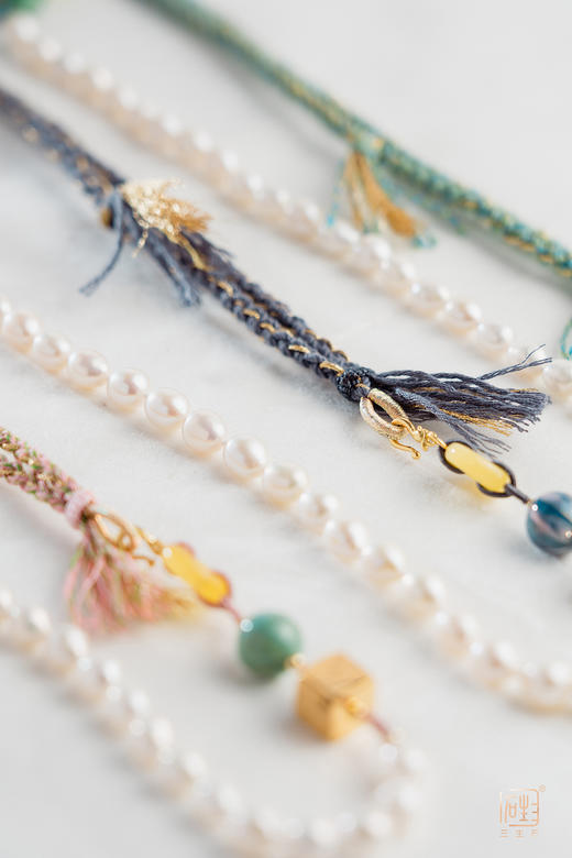 天然珍珠国风编织款多用长链 商品图2