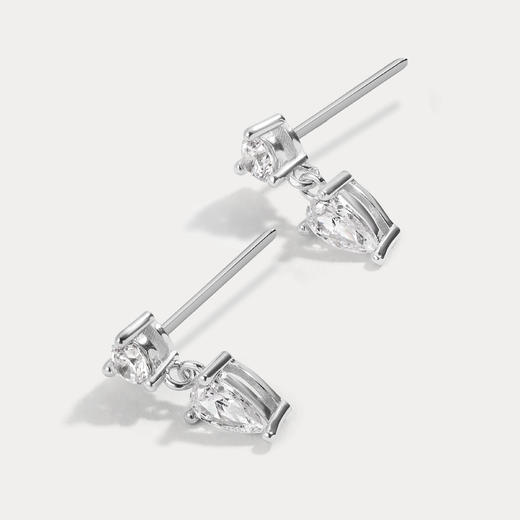 北京仓｜Lili Claspe-Fran Studs-银色 锆石 耳钉［美国设计师］ 商品图1