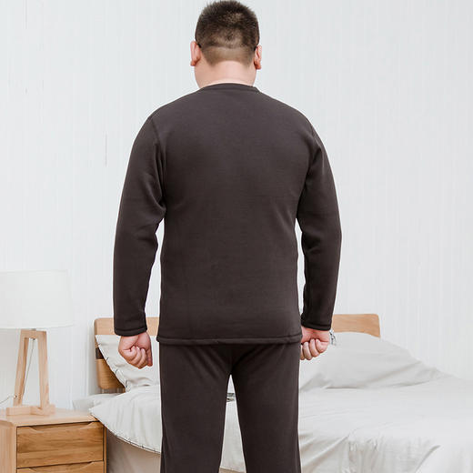 【新款DPD】大依优型大码男装加绒加厚保暖套装内衣弹力加绒舒适保暖秋衣秋裤 商品图1