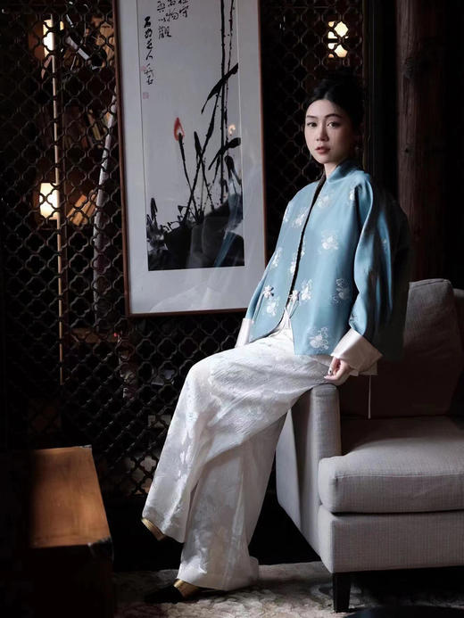 盛唐牡丹 |真丝凤凰纹女裤 商品图5