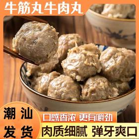 【鲜嫩多汁鲜香诱人！潮汕牛肉丸】酥炸丸子，口感细腻、鲜美可口。潮汕鱼丸火锅食材麻辣烫关东煮食材烧烤丸子组合商用健康