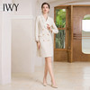 IWY/米白色西装连衣裙女新款双排扣西服裙时尚青果领职业装Q1014 商品缩略图3