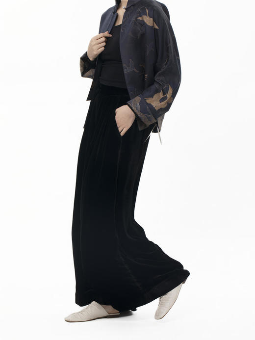 盛唐牡丹 |真丝丝绒阔腿裤 商品图2