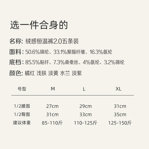 【已下架】LOUIS ROYER/利蜂 绒感磨毛恒温秋冬女士内裤五条装N23LF1692[福利品] 商品图4