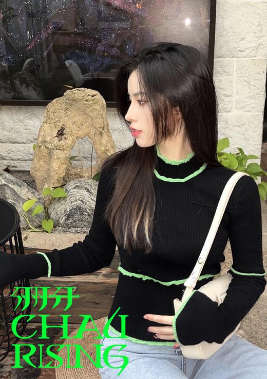 撞边百搭羊绒女衫 商品图6