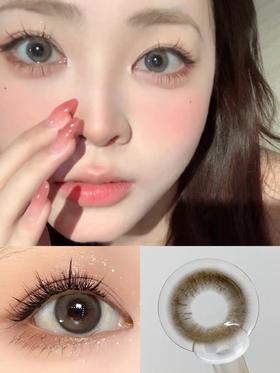 日抛lillilly LL48碎金白桃/LL49藻蓝蛋白  14.2mm 日抛无售后！！蓝/棕