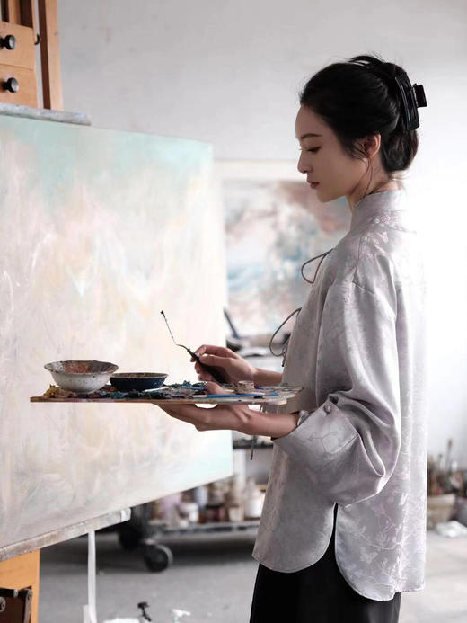 盛唐牡丹 | 缠枝喜鹊纹系带上衣 商品图7