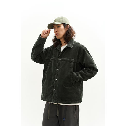 吃茶去chichaqu重磅宽松粗坑灯芯绒厚外套 商品图2