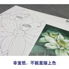 【大彩图】李晓明工笔画白描底稿斗方小品《凝碧》荷花临摹勾线花鸟线稿K091 商品缩略图2