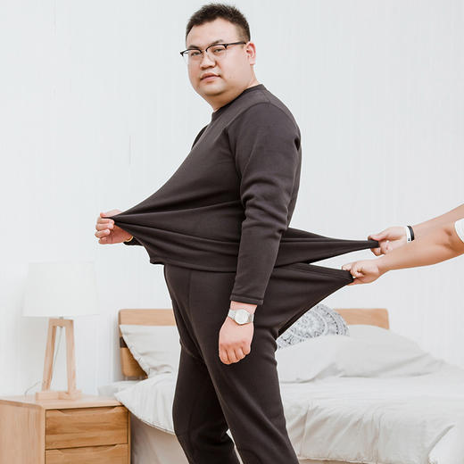 【新款DPD】大依优型大码男装加绒加厚保暖套装内衣弹力加绒舒适保暖秋衣秋裤 商品图3