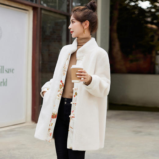 高贵妈妈冬装新款，中年女士水貂绒大衣短款中老年秋冬皮外套HR-ARE3398 商品图4