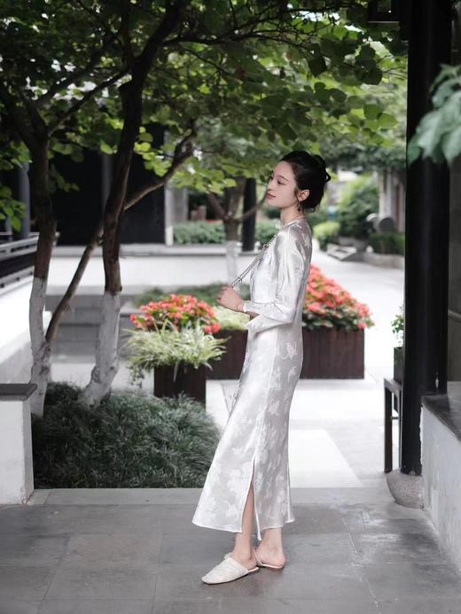 瑕疵|  盛唐牡丹|真丝梅兰竹菊斜襟旗袍裙[特价品]](特殊商品不退不换)(特殊商品不退不换) 商品图13