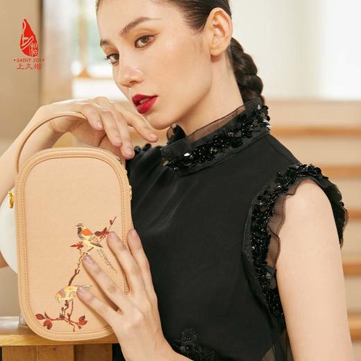 SAINTJOY/上久楷 宋锦斜背包 鹊上枝头 BWS23B0802 商品图1
