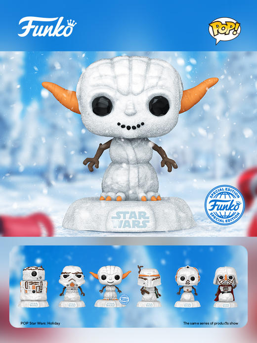 Funko POP Star Wars Yoda 星球大战假日雪人尤达限定款手办公仔摆件 66902 商品图1