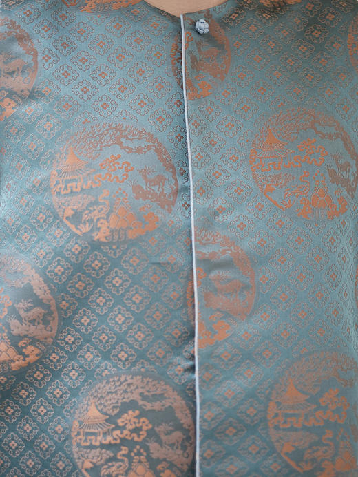 盛唐牡丹 |忆鹿华亭花锦缎双面穿马甲 商品图5