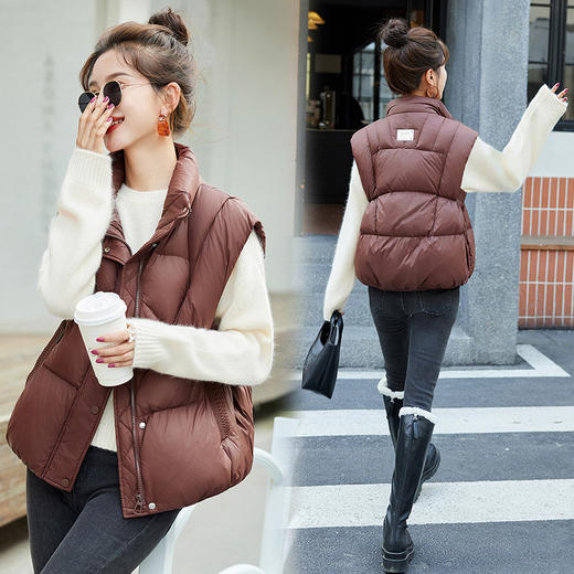 冬季新款，白鸭绒潮流时尚羽绒马甲外套女HR-MEIQIN9217 商品图5