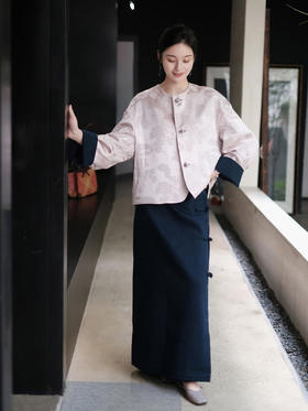 盛唐牡丹 |牛仔盘扣一步裙