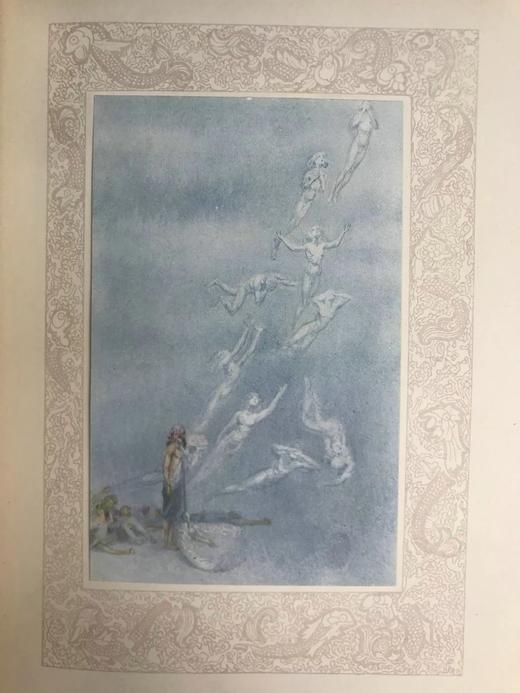 1910年 柯勒律治《古舟子咏》 波加尼20幅彩色幻想插图 漆布精装大16开 商品图11