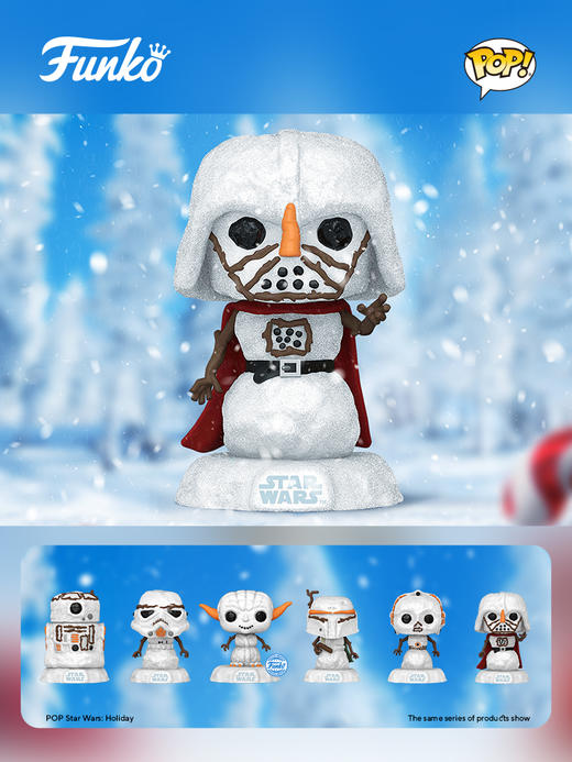Funko POP Star Wars Darth Vader星球大战假日POP公仔雪人达斯·维达手办 64336 商品图1