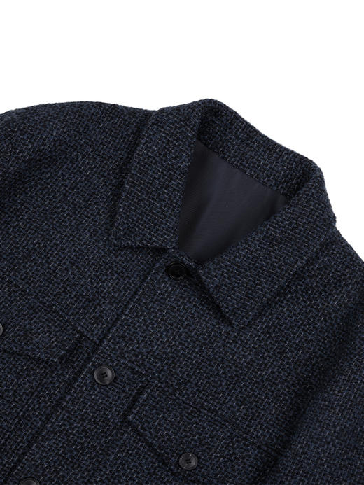 callisto蓝黑灰绵羊毛混纺设计师推荐款夹克 FSFEJ530 商品图1