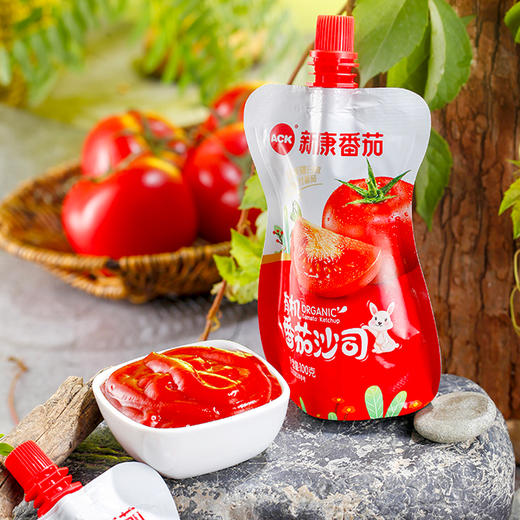 薯条意面好伴侣 | 新康有机番茄沙司/番茄酱 配料干净 新疆番茄 开袋即食 100g*2袋/*8袋 商品图2