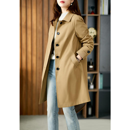 原形大牌风衣女中长款英伦风2023新款秋季宽松休闲百搭外套小个子 商品图1