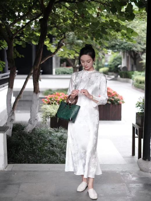 瑕疵|  盛唐牡丹|真丝梅兰竹菊斜襟旗袍裙[特价品]](特殊商品不退不换)(特殊商品不退不换) 商品图9