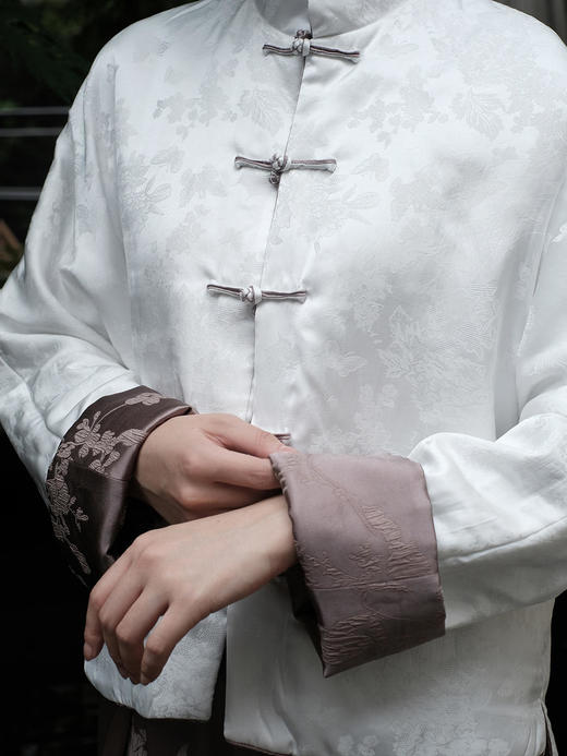 盛唐牡丹 |真丝提花对襟新中式外套 (不夹棉） 商品图4