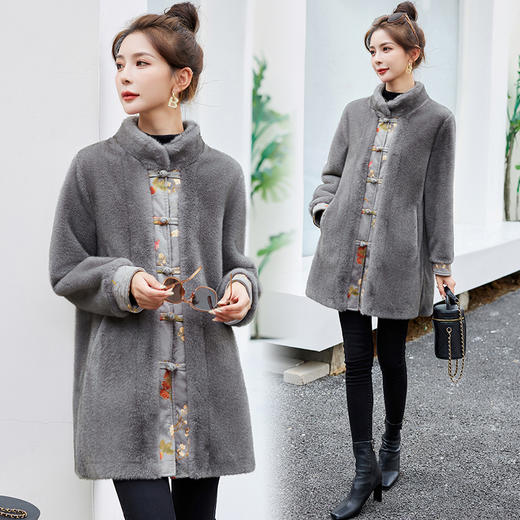 高贵妈妈冬装新款，中年女士水貂绒大衣短款中老年秋冬皮外套HR-ARE3398 商品图2