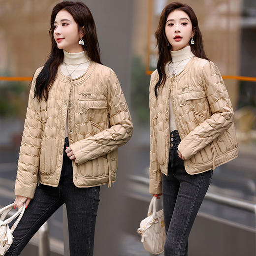 轻薄羽绒服，女短款冬季新款今年流行洋气白鸭绒外套HR-YAX2382 商品图2