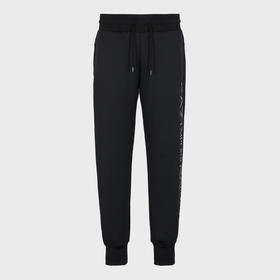 EMPORIO ARMANI EA7 男士棉质字母徽标印花休闲运动裤 黑色 6RPP59 PJHFZ 1200