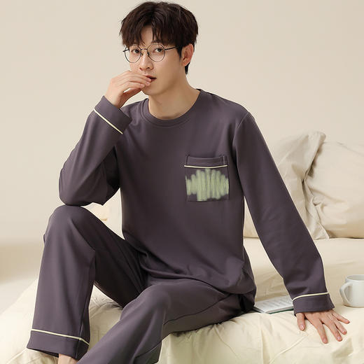 100%纯棉【可爱卡通情侣睡衣】秋冬款长袖情侣装  带胸垫家居服  情侣家居服套装 商品图6