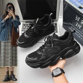 情侣款酷飒机能风反光条厚底老爹鞋复古2023新款高端潮牌鞋子