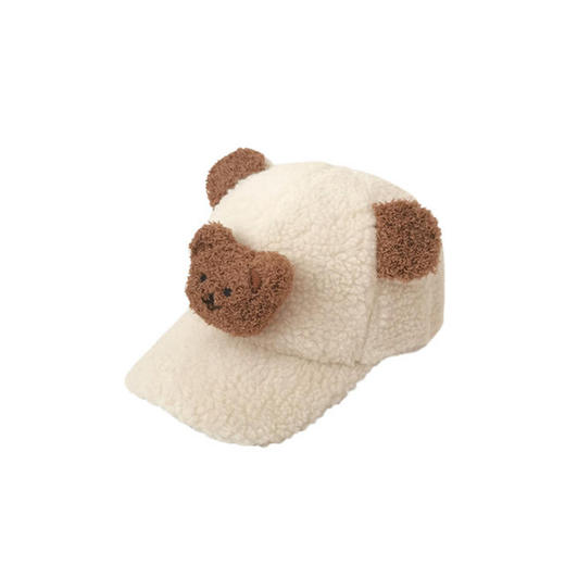 秋冬针织儿童帽子，韩版小熊可爱至极，温暖宝贝们的头顶。男女童皆宜，棒球帽造型时尚百搭。装点冷冽季节，暖意与时尚齐飞。 商品图5