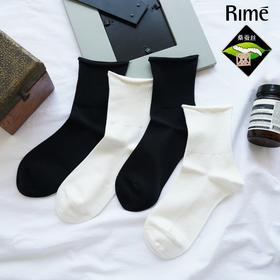 松口条纹桑蚕丝棉女短袜BU34558