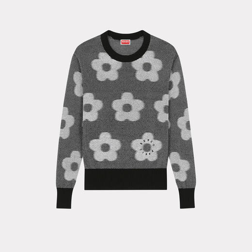 KENZO 高田贤三 女士“kenzo 花斑”棉质针织衫 黑色 FD62 PU413 3CA 99J 商品图0