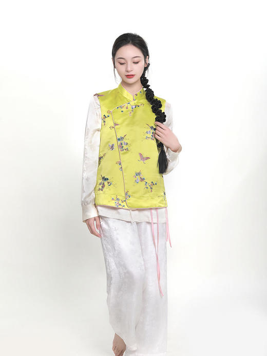 微瑕秒杀| 盛唐牡丹|双面穿如意葫芦纹斜襟马甲[特价品]](特殊商品不退不换) 商品图0