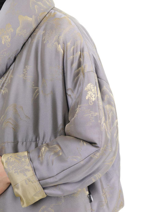 盛唐牡丹 |双面穿真丝提花青果领棉服外套 商品图11