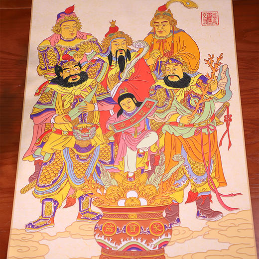 【现货】《2024龙年贺岁丝绸挂历》系列  北京印刷技术研究所出品   DGA技术还原 丝绢/金箔材质   龙纹防伪标  手工装裱 商品图3