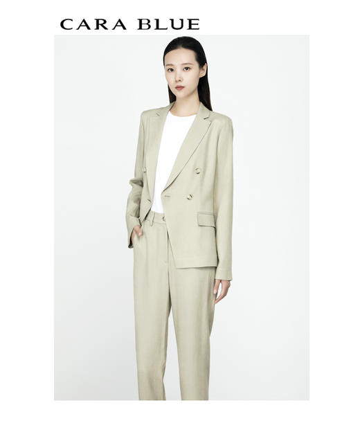 CARA BLUE气质通勤双排扣西服 商品图3