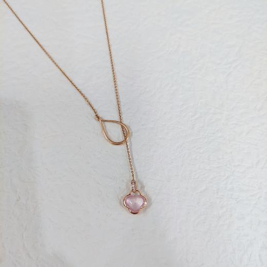 ［结·锁系列］18K金芙蓉石钻石项链 商品图1
