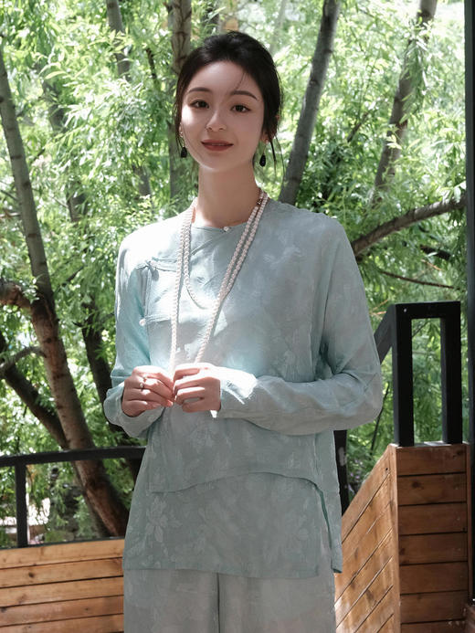 盛唐牡丹 |真丝花罗莺歌蝶舞女上衣 商品图4
