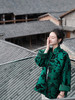 瑕疵|盛唐牡丹 |真丝漳绒祖母绿对襟外套[特价品](特殊商品不退不换) 商品缩略图8