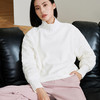 玳莎拼接设计感针织卫衣女2023年冬季新款宽松时尚半高领小众上衣  DD32302 商品缩略图2
