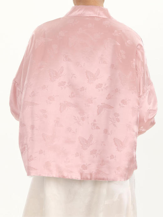 盛唐牡丹 |真丝蝴蝶双面穿外套(落肩夹棉) 商品图4