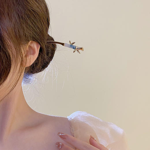 气质款【中国风竹节发簪】古风后脑勺盘发簪子  旗袍汉服发饰 商品图2