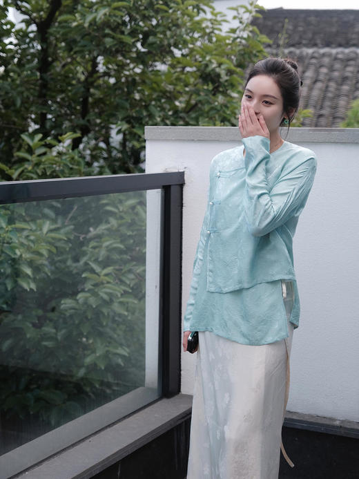 盛唐牡丹 |真丝花罗莺歌蝶舞女上衣 商品图8